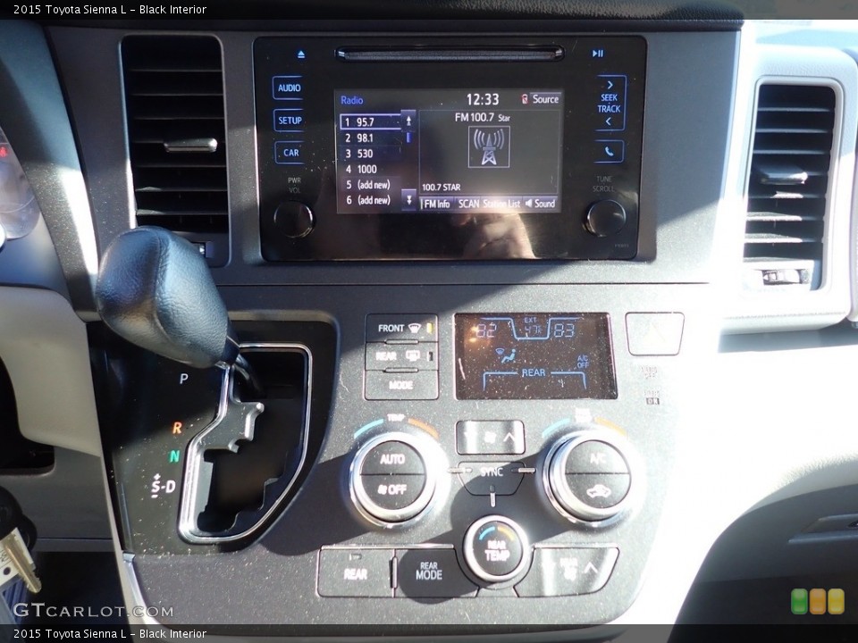 Black Interior Controls for the 2015 Toyota Sienna L #143398465