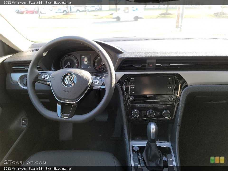 Titan Black Interior Dashboard for the 2022 Volkswagen Passat SE #143400750