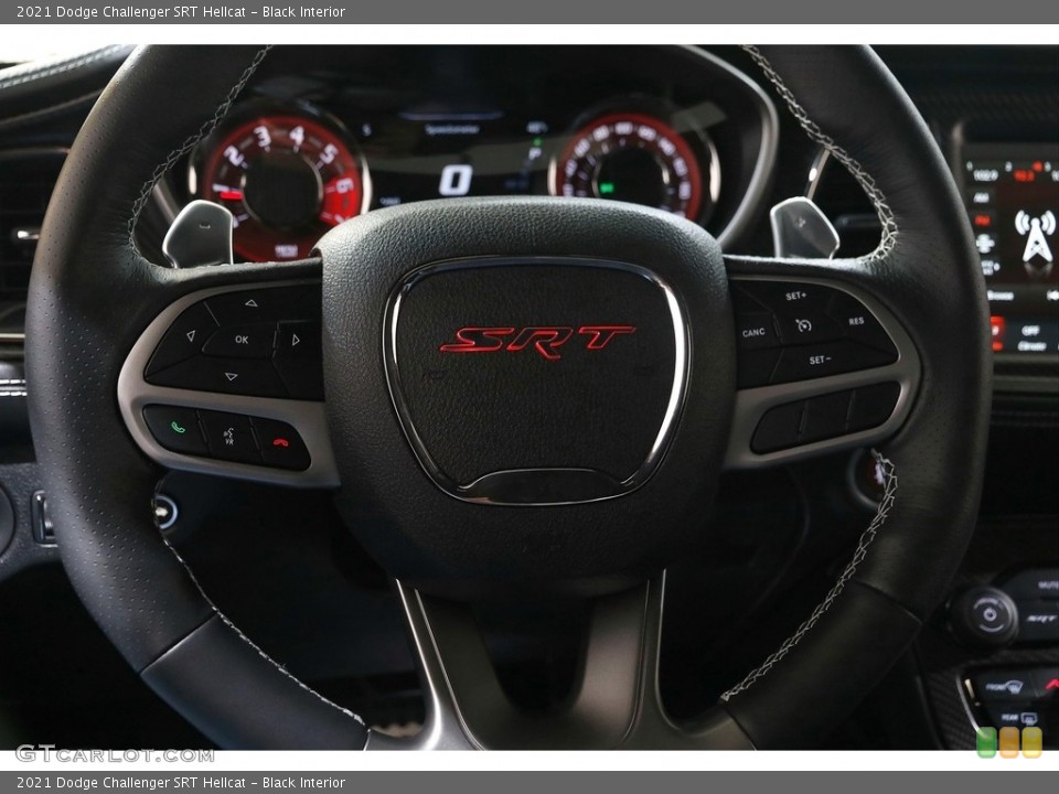 Black Interior Steering Wheel for the 2021 Dodge Challenger SRT Hellcat #143401288