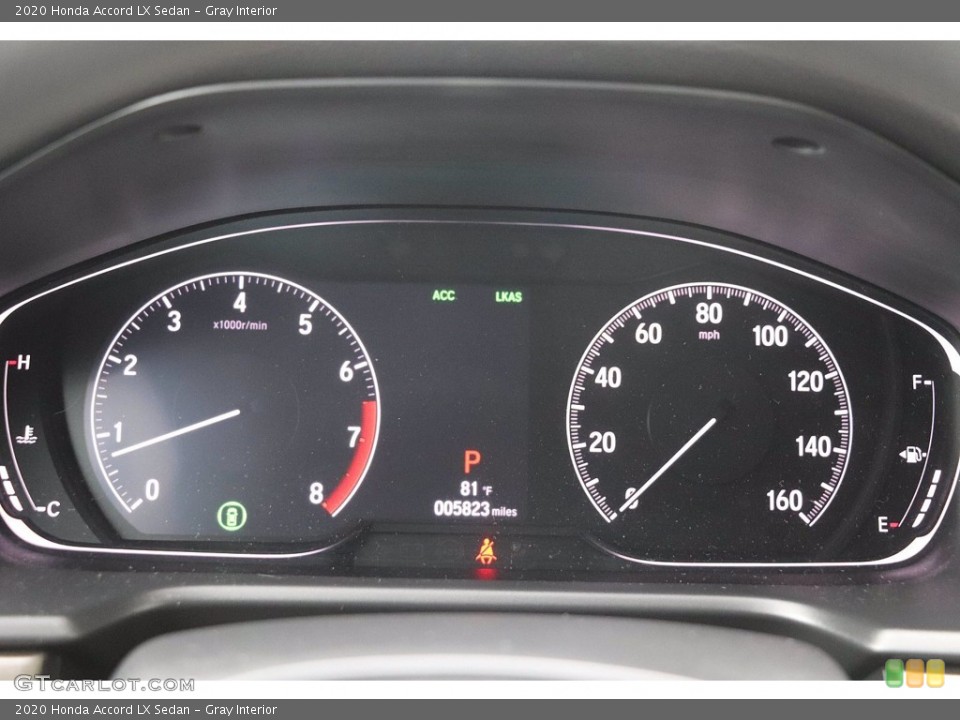 Gray Interior Gauges for the 2020 Honda Accord LX Sedan #143404039