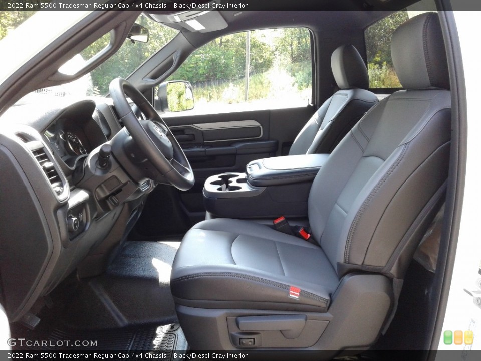 Black/Diesel Gray Interior Front Seat for the 2022 Ram 5500 Tradesman Regular Cab 4x4 Chassis #143409087