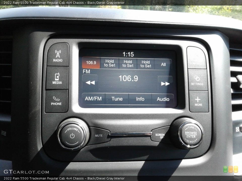 Black/Diesel Gray Interior Audio System for the 2022 Ram 5500 Tradesman Regular Cab 4x4 Chassis #143409254