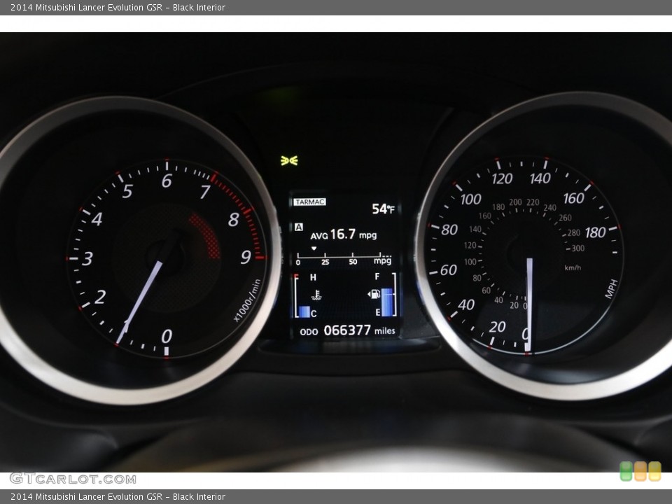 Black Interior Gauges for the 2014 Mitsubishi Lancer Evolution GSR #143411496