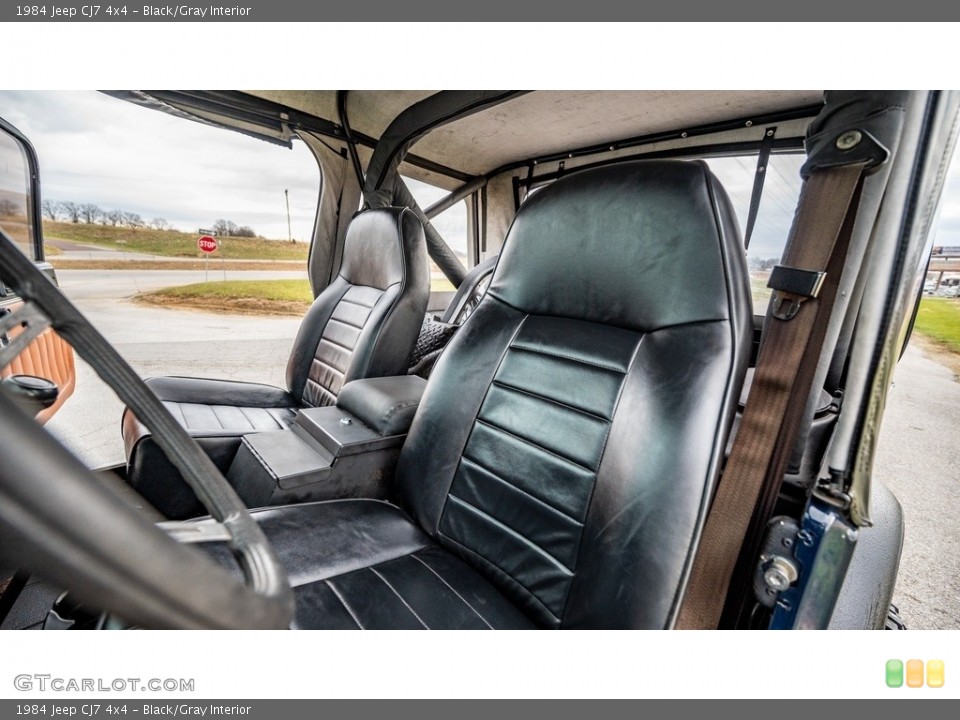 Black/Gray Interior Front Seat for the 1984 Jeep CJ7 4x4 #143413174
