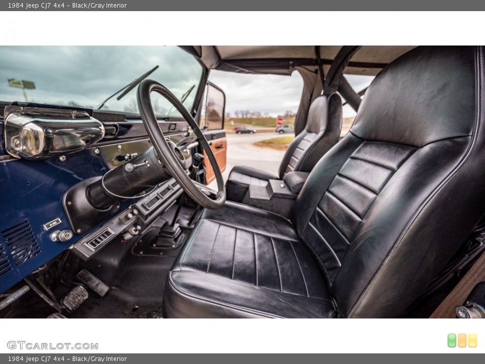 Black/Gray Interior Front Seat for the 1984 Jeep CJ7 4x4 #143413198