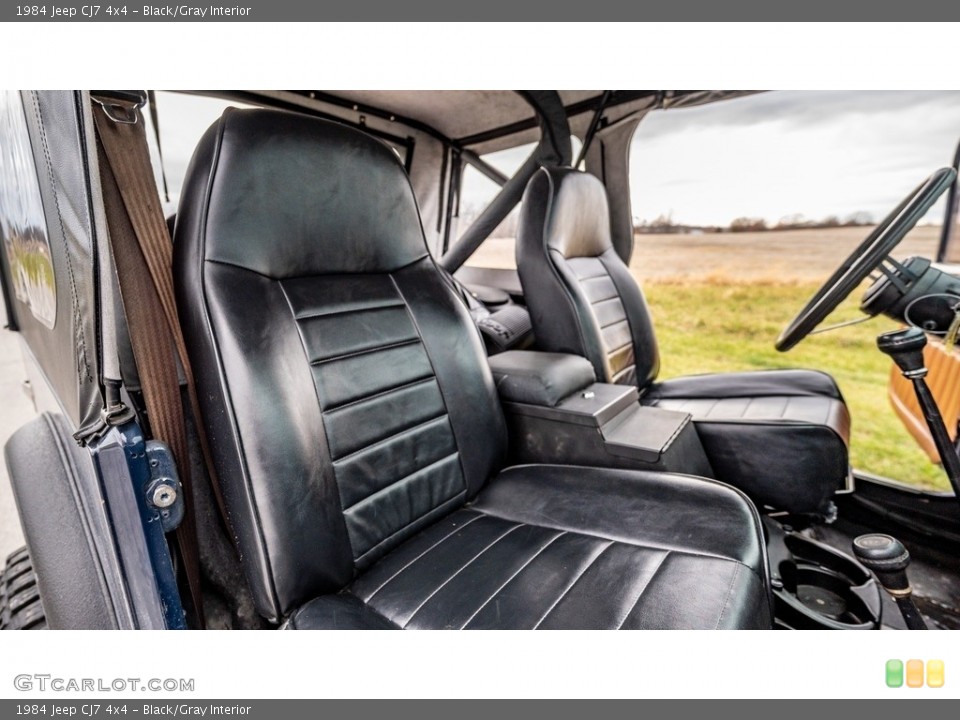 Black/Gray Interior Front Seat for the 1984 Jeep CJ7 4x4 #143413331