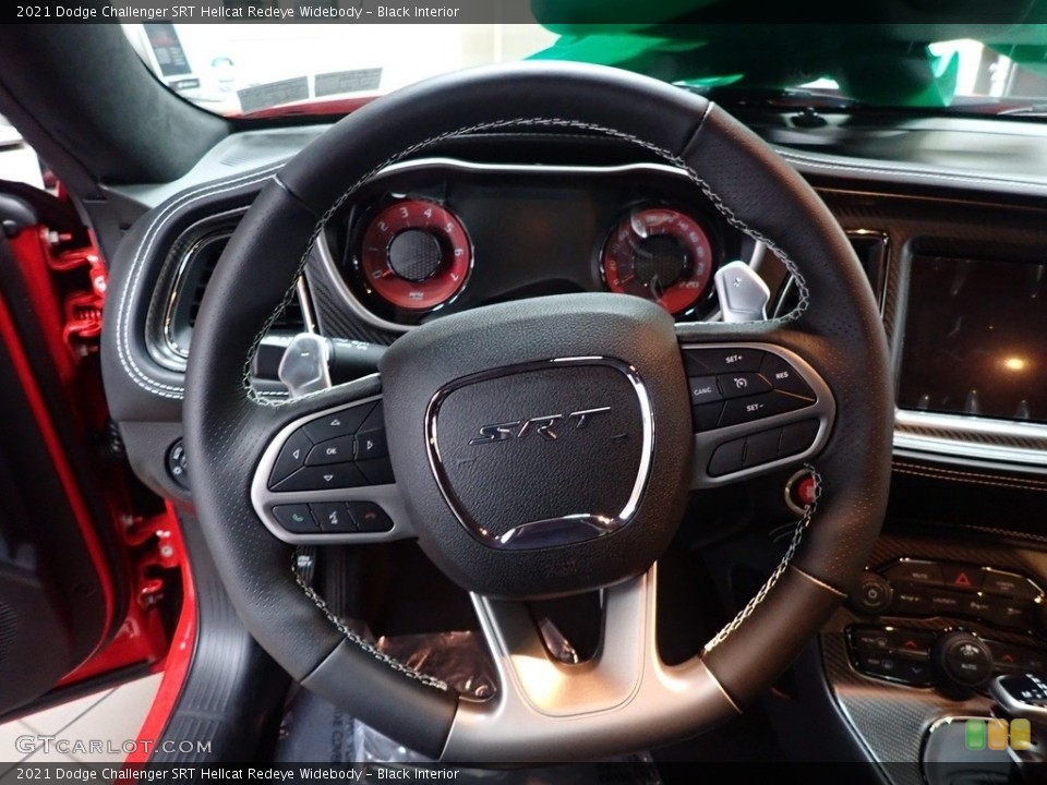 Black Interior Steering Wheel for the 2021 Dodge Challenger SRT Hellcat Redeye Widebody #143413351