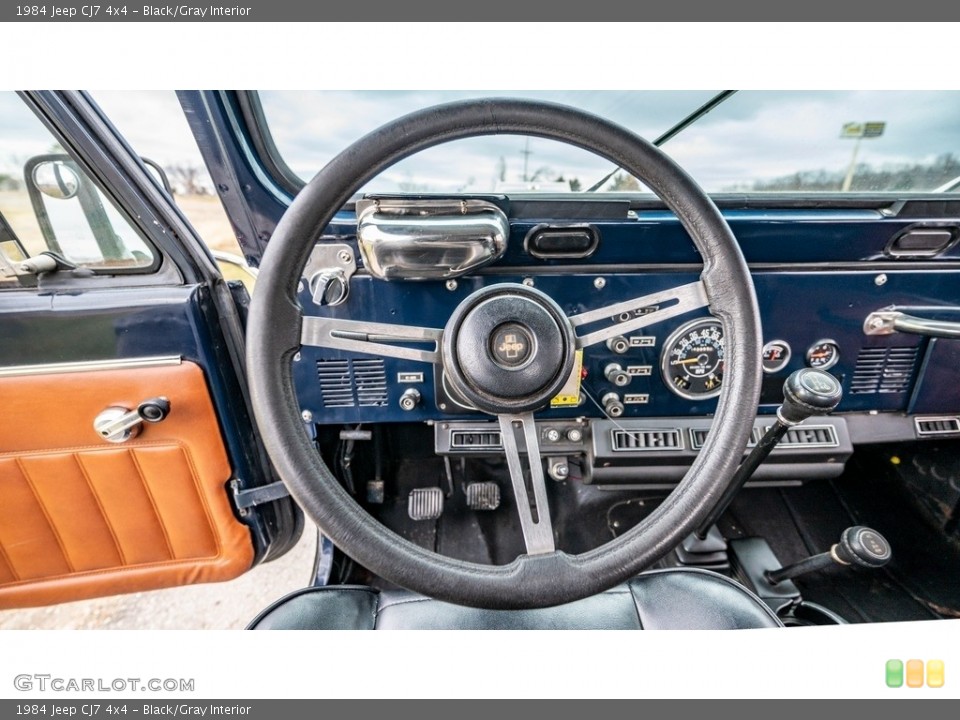 Black/Gray Interior Steering Wheel for the 1984 Jeep CJ7 4x4 #143413390