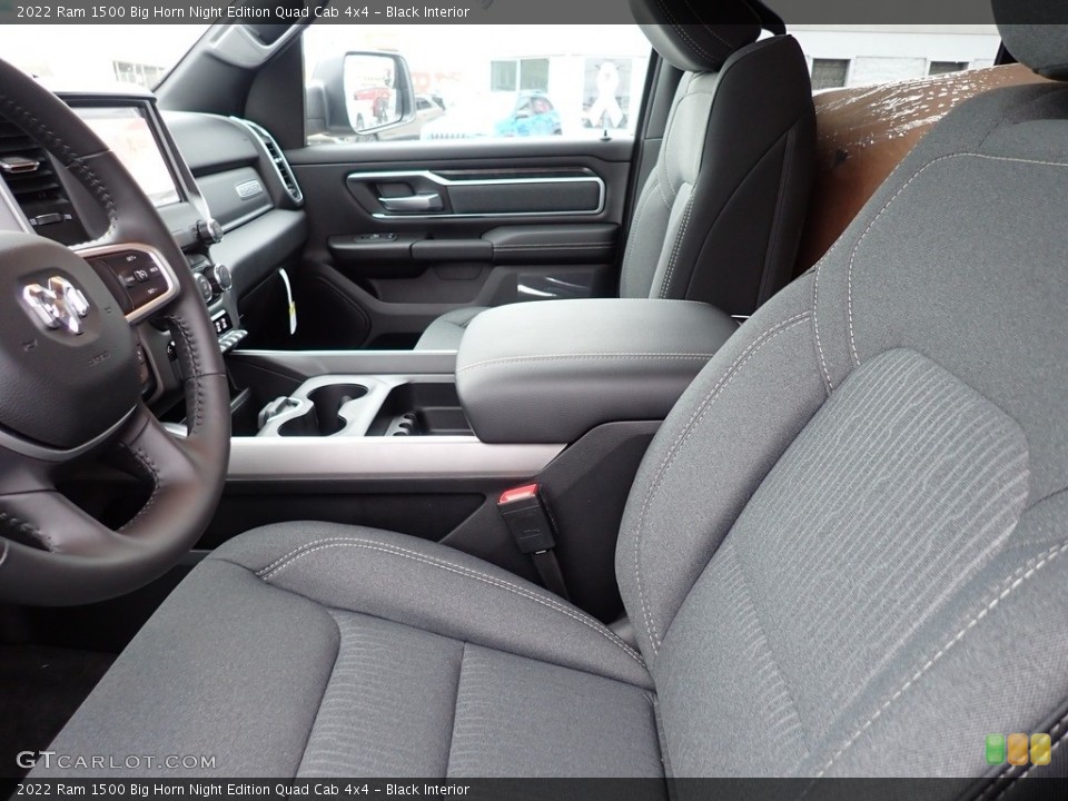Black Interior Front Seat for the 2022 Ram 1500 Big Horn Night Edition Quad Cab 4x4 #143414020