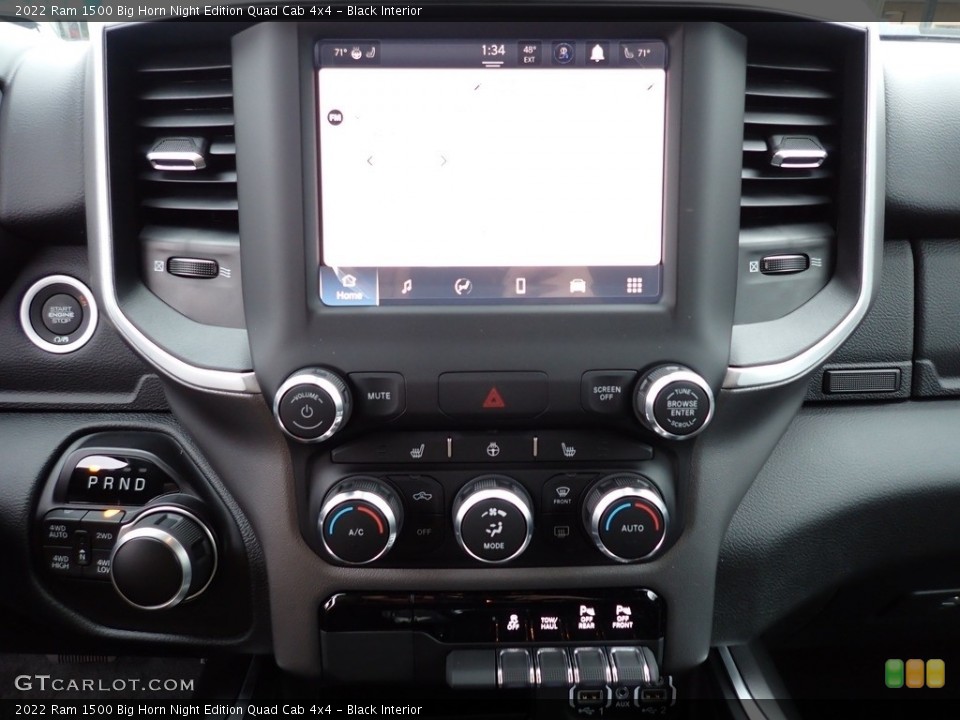 Black Interior Controls for the 2022 Ram 1500 Big Horn Night Edition Quad Cab 4x4 #143414284