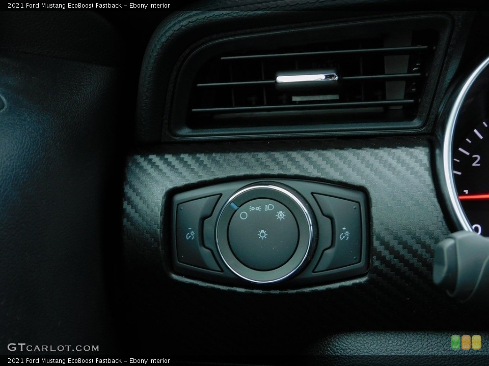 Ebony Interior Controls for the 2021 Ford Mustang EcoBoost Fastback #143414770
