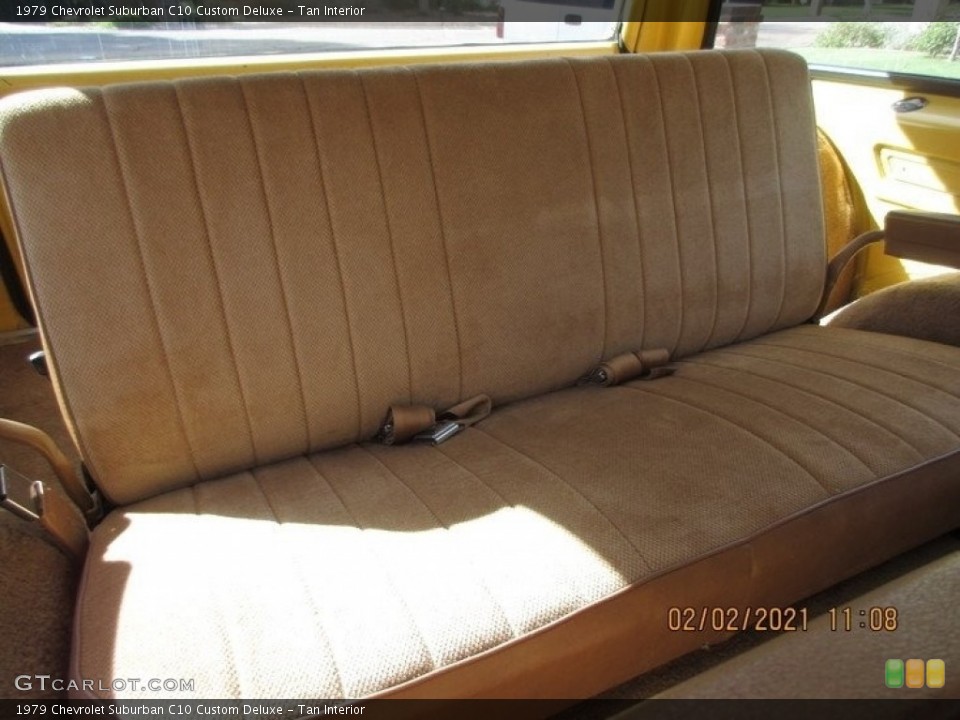 Tan Interior Rear Seat for the 1979 Chevrolet Suburban C10 Custom Deluxe #143424067
