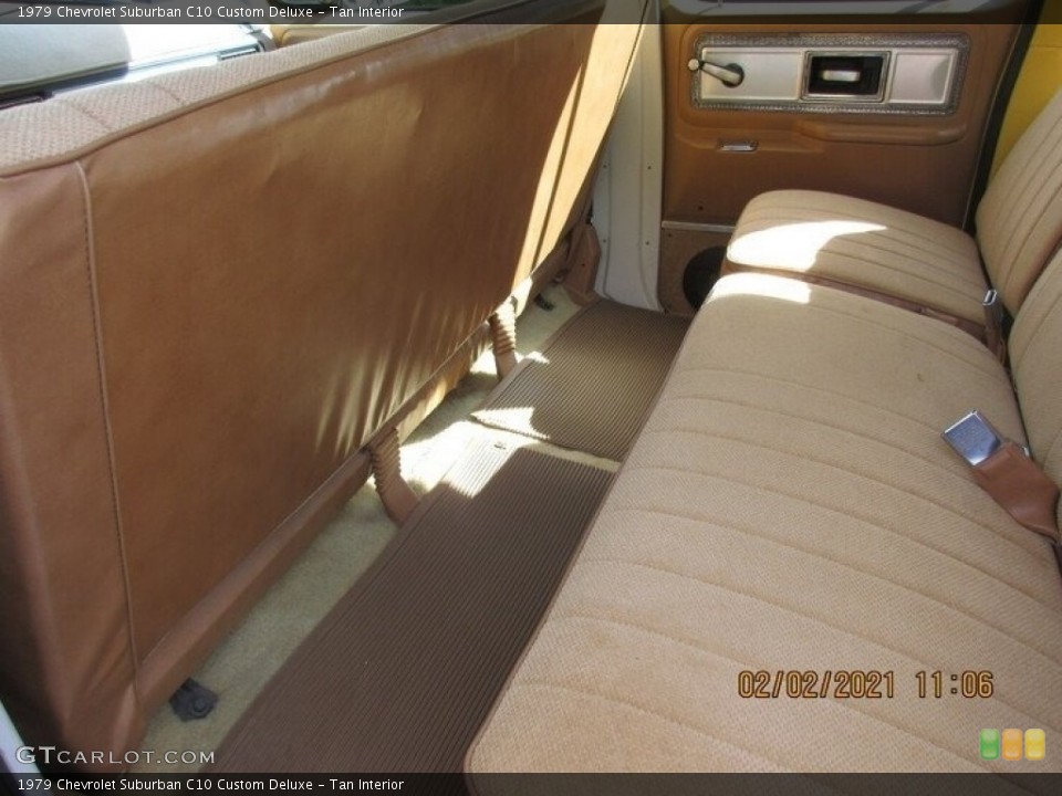 Tan Interior Rear Seat for the 1979 Chevrolet Suburban C10 Custom Deluxe #143424097