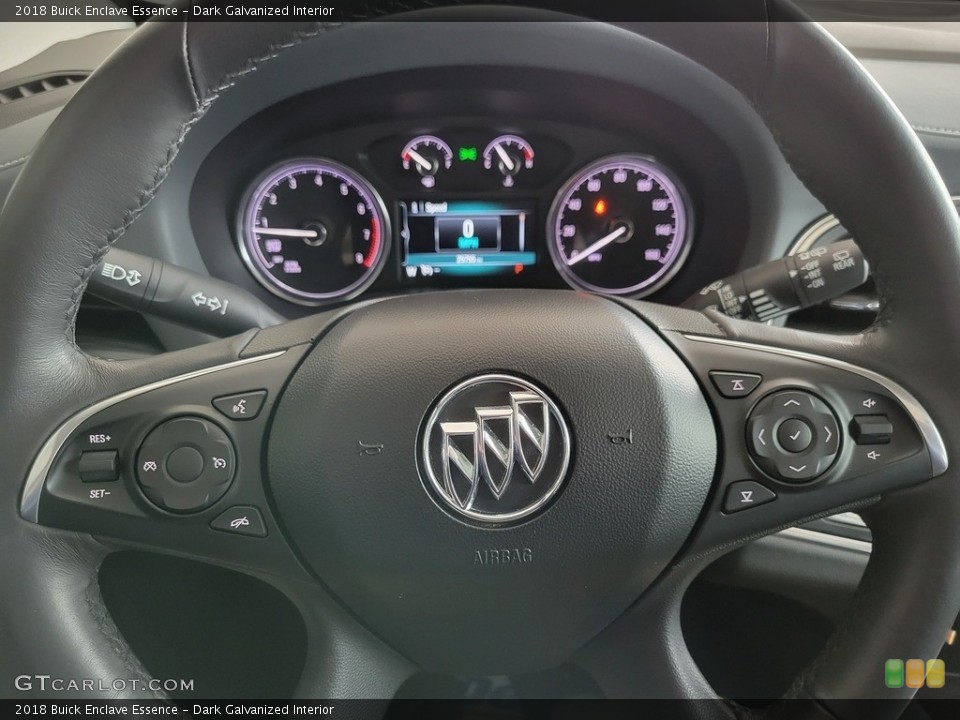 Dark Galvanized Interior Steering Wheel for the 2018 Buick Enclave Essence #143425106