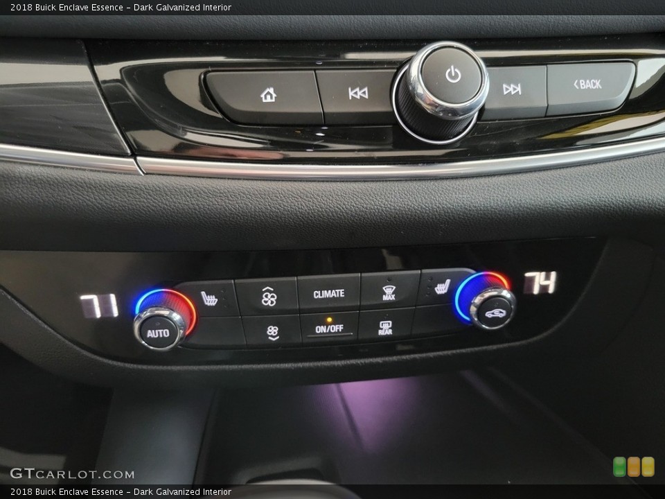 Dark Galvanized Interior Controls for the 2018 Buick Enclave Essence #143425235