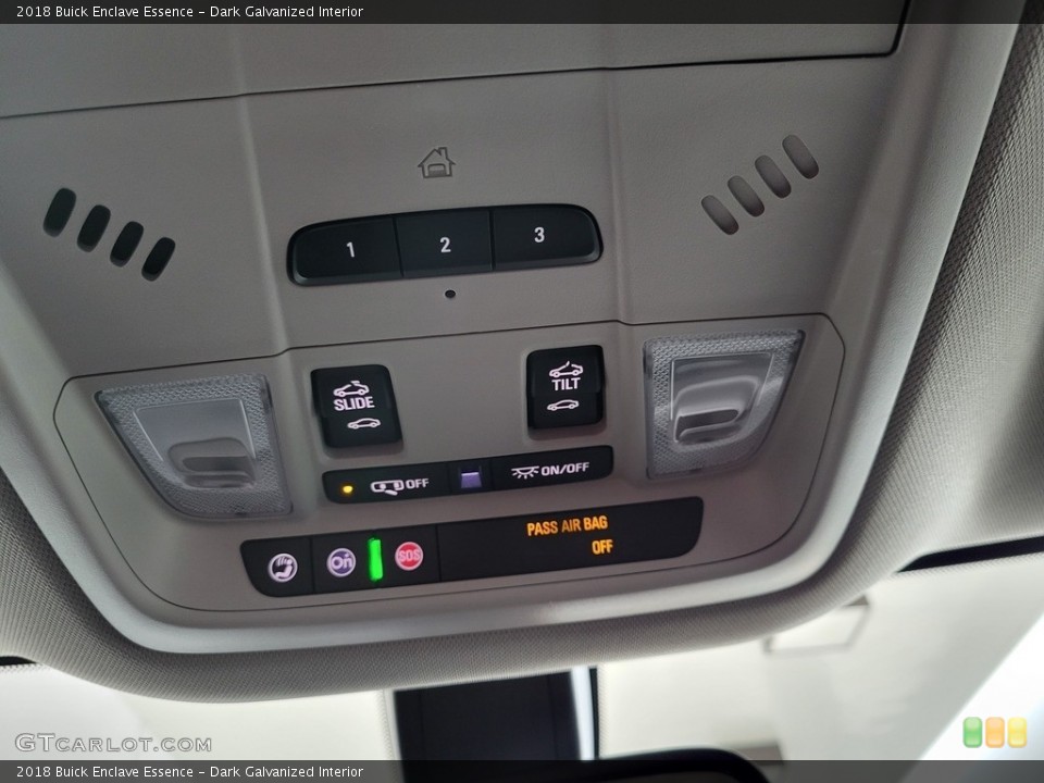 Dark Galvanized Interior Controls for the 2018 Buick Enclave Essence #143425280