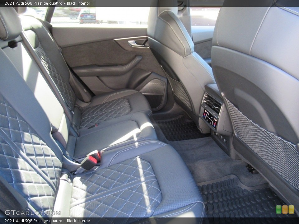 Black Interior Rear Seat for the 2021 Audi SQ8 Prestige quattro #143426600