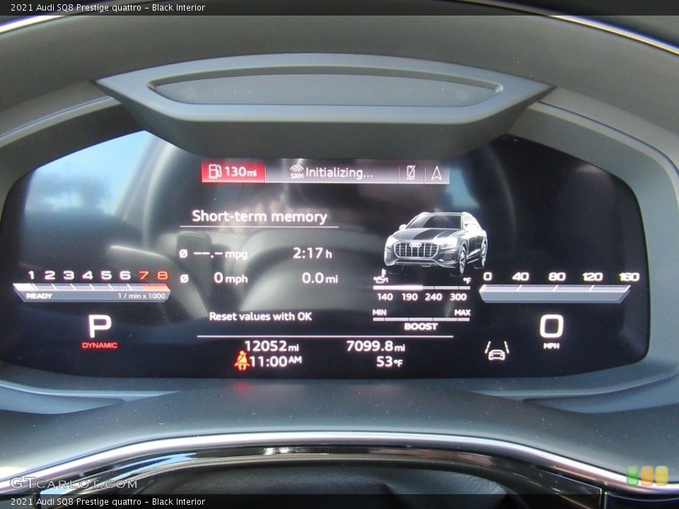 Black Interior Gauges for the 2021 Audi SQ8 Prestige quattro #143426636