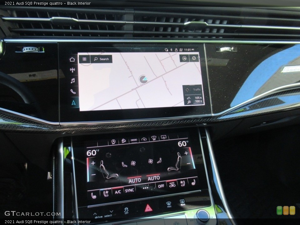 Black Interior Navigation for the 2021 Audi SQ8 Prestige quattro #143426659