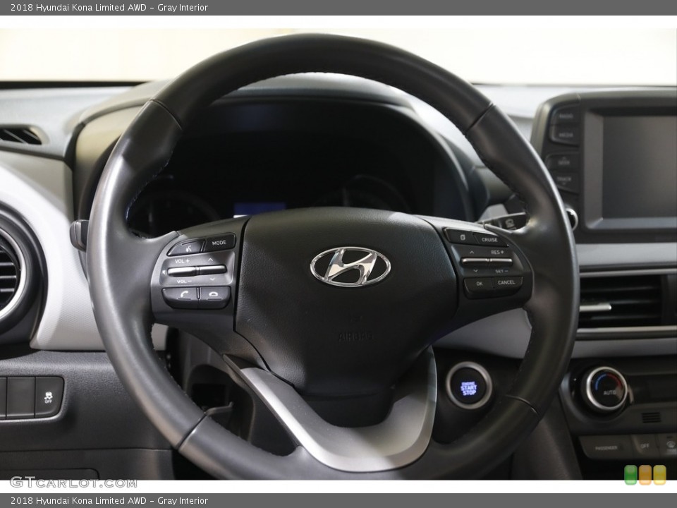 Gray Interior Steering Wheel for the 2018 Hyundai Kona Limited AWD #143429945