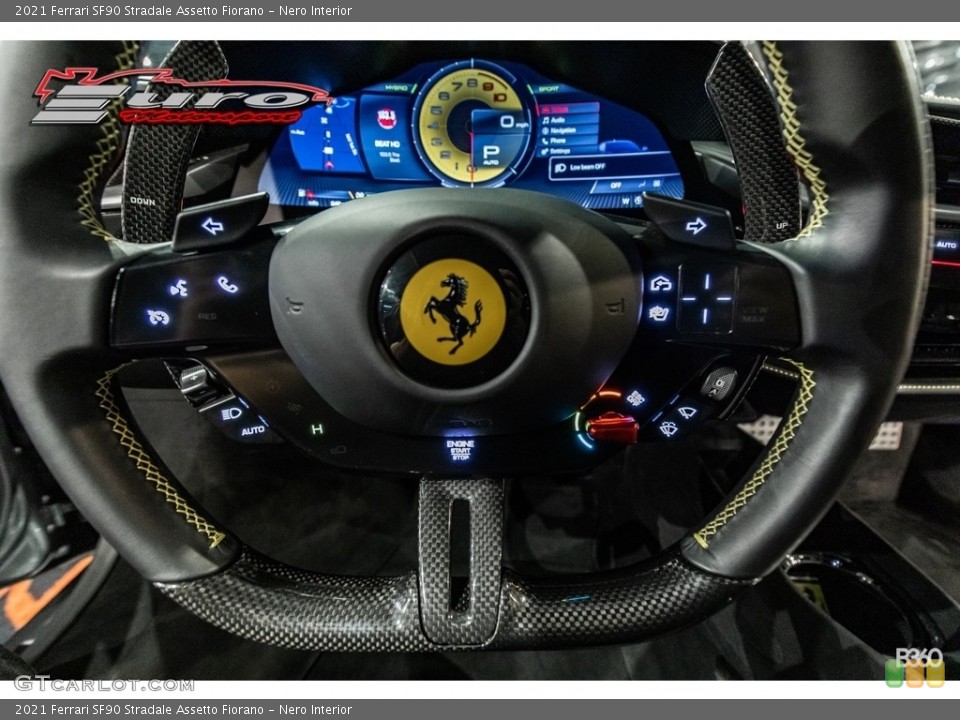 Nero Interior Steering Wheel for the 2021 Ferrari SF90 Stradale Assetto Fiorano #143430479