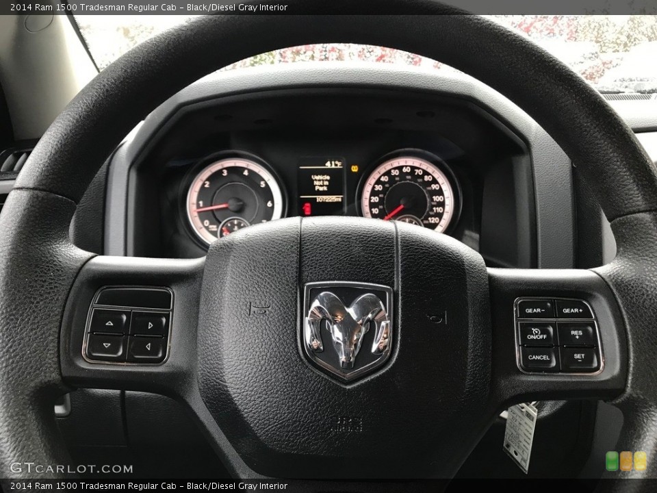 Black/Diesel Gray Interior Steering Wheel for the 2014 Ram 1500 Tradesman Regular Cab #143433129