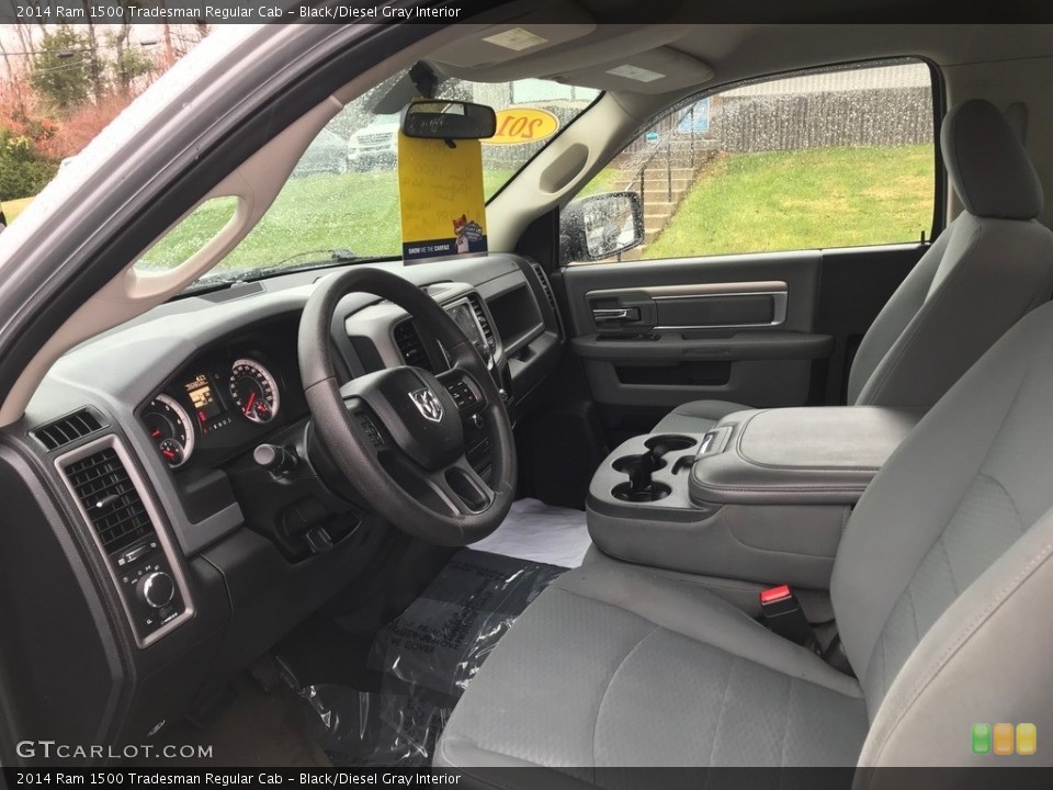 Black/Diesel Gray Interior Front Seat for the 2014 Ram 1500 Tradesman Regular Cab #143433142