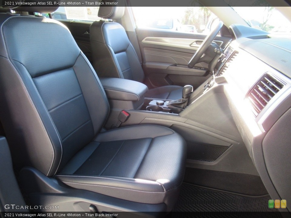 Titan Black Interior Front Seat for the 2021 Volkswagen Atlas SEL R-Line 4Motion #143435571