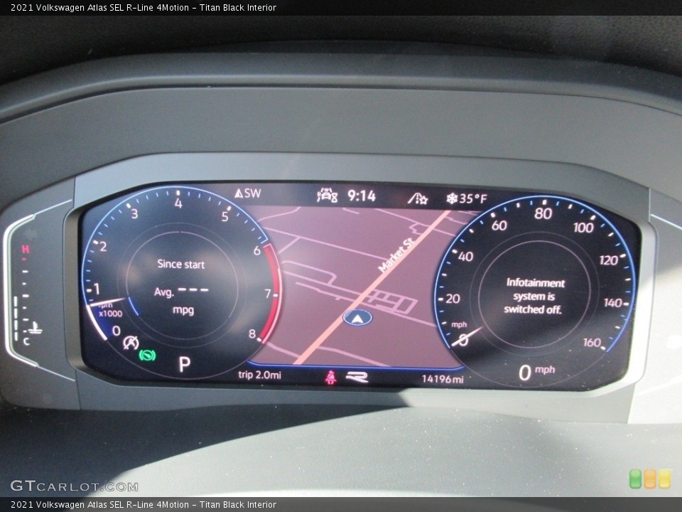 Titan Black Interior Gauges for the 2021 Volkswagen Atlas SEL R-Line 4Motion #143435649