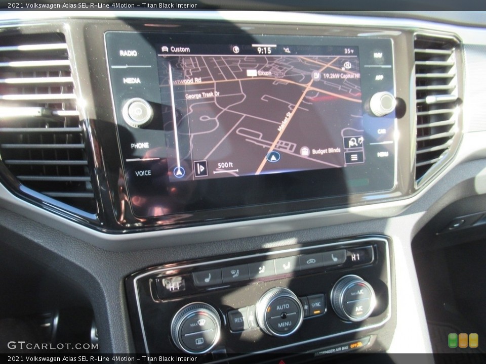 Titan Black Interior Navigation for the 2021 Volkswagen Atlas SEL R-Line 4Motion #143435670