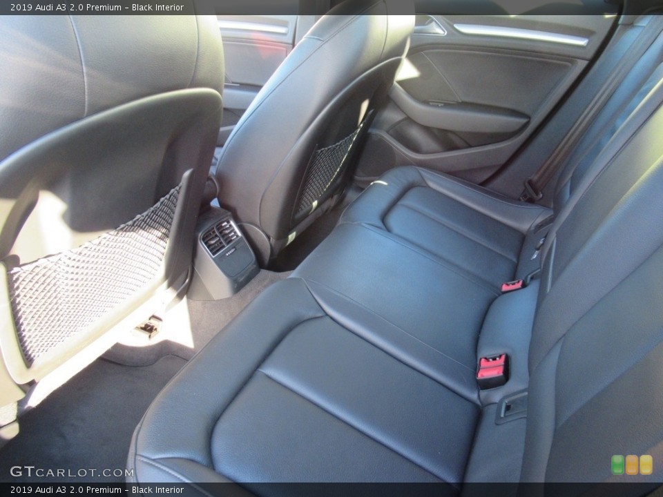 Black Interior Rear Seat for the 2019 Audi A3 2.0 Premium #143436525