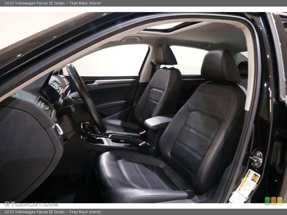 Titan Black Interior Front Seat for the 2016 Volkswagen Passat SE Sedan #143438201