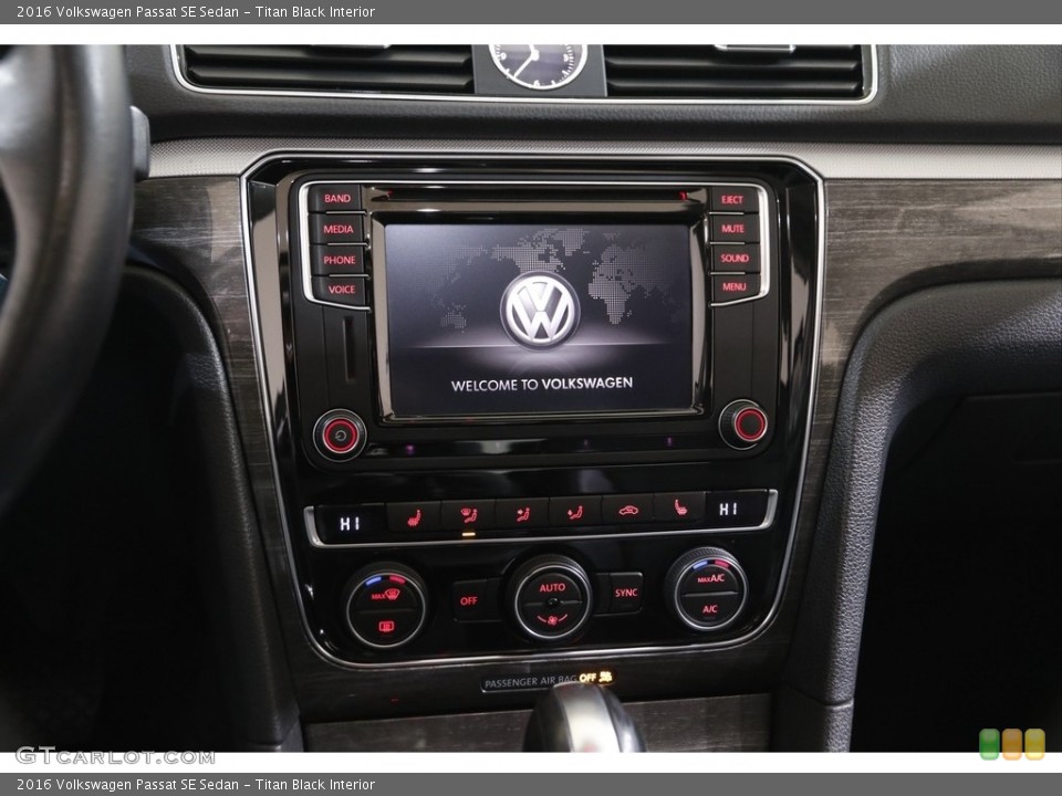 Titan Black Interior Controls for the 2016 Volkswagen Passat SE Sedan #143438271