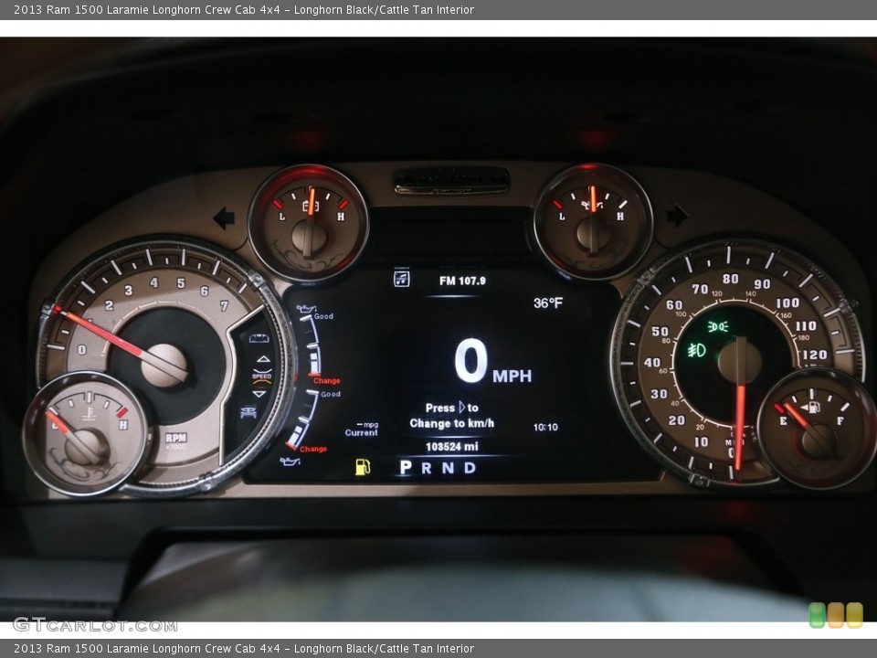 Longhorn Black/Cattle Tan Interior Gauges for the 2013 Ram 1500 Laramie Longhorn Crew Cab 4x4 #143441079