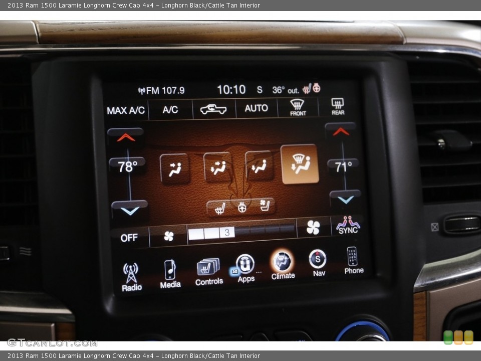 Longhorn Black/Cattle Tan Interior Controls for the 2013 Ram 1500 Laramie Longhorn Crew Cab 4x4 #143441136