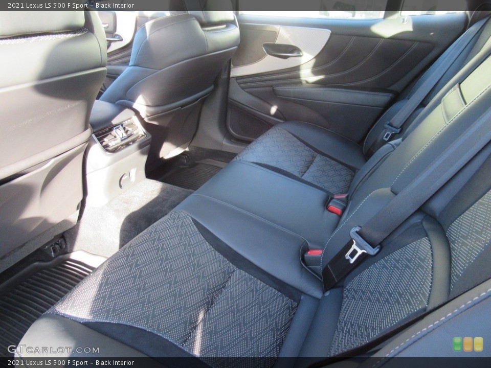 Black Interior Rear Seat for the 2021 Lexus LS 500 F Sport #143442606