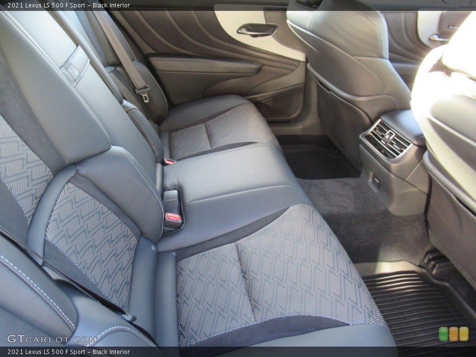 Black Interior Rear Seat for the 2021 Lexus LS 500 F Sport #143442621