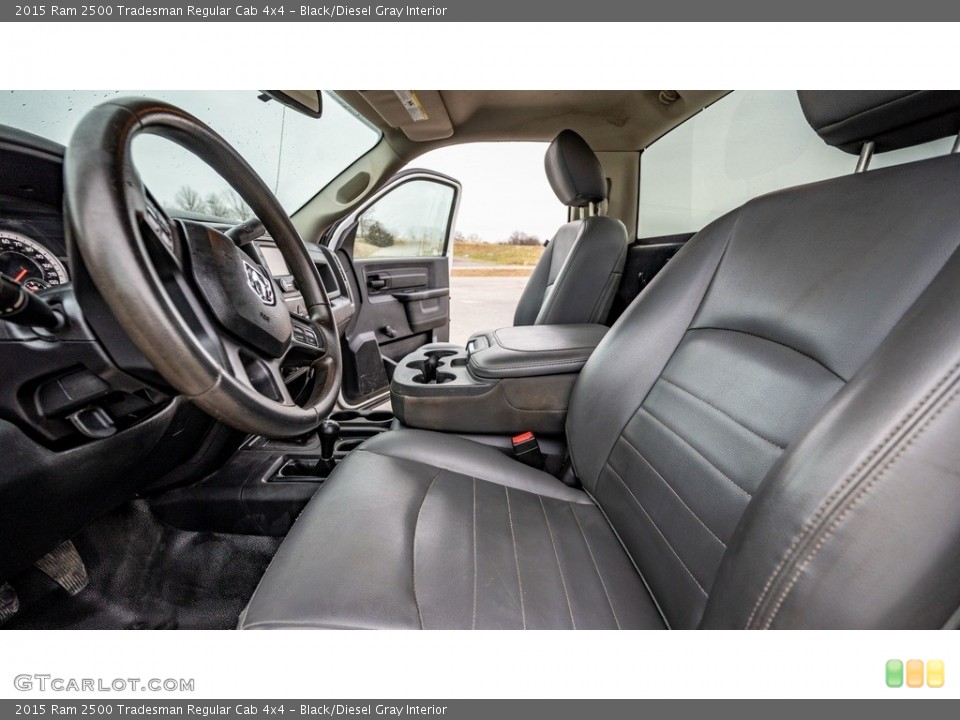 Black/Diesel Gray Interior Front Seat for the 2015 Ram 2500 Tradesman Regular Cab 4x4 #143449341