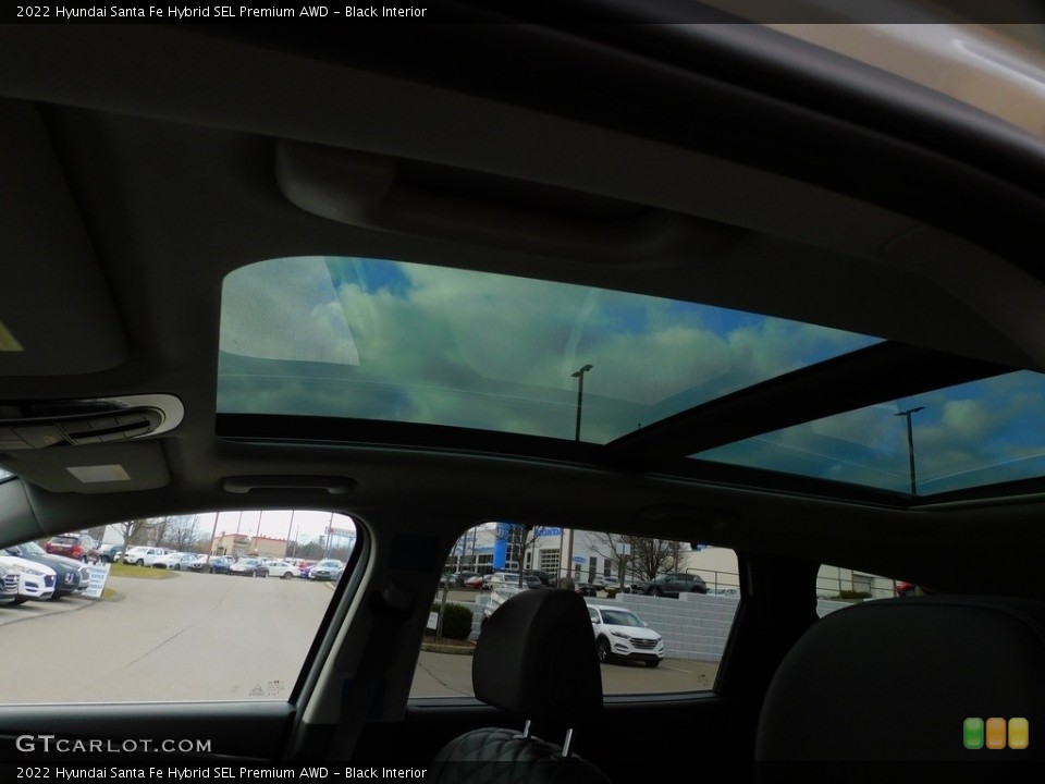 Black Interior Sunroof for the 2022 Hyundai Santa Fe Hybrid SEL Premium AWD #143451651