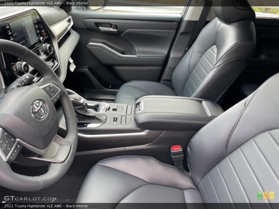Black Interior Front Seat for the 2022 Toyota Highlander XLE AWD #143453028