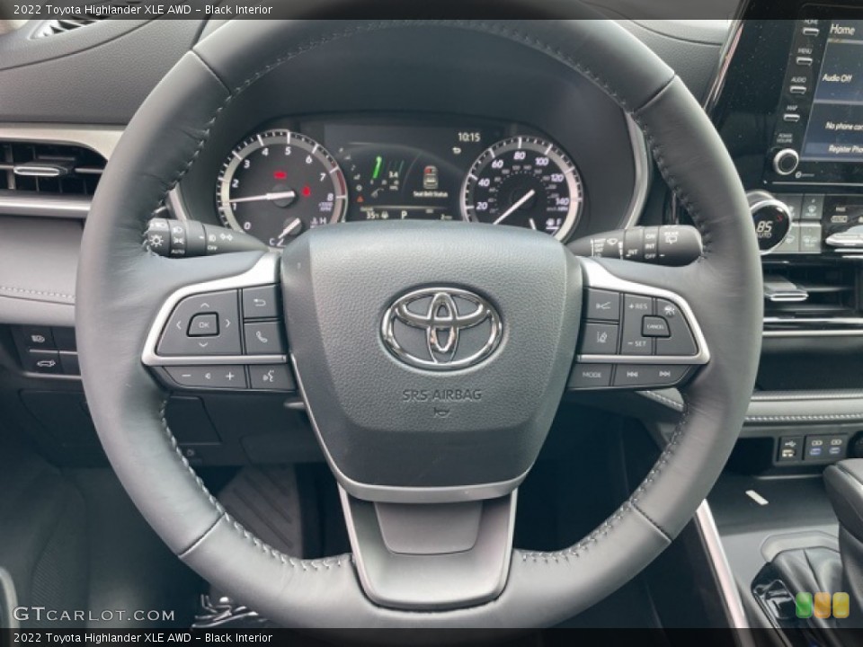 Black Interior Steering Wheel for the 2022 Toyota Highlander XLE AWD #143453211