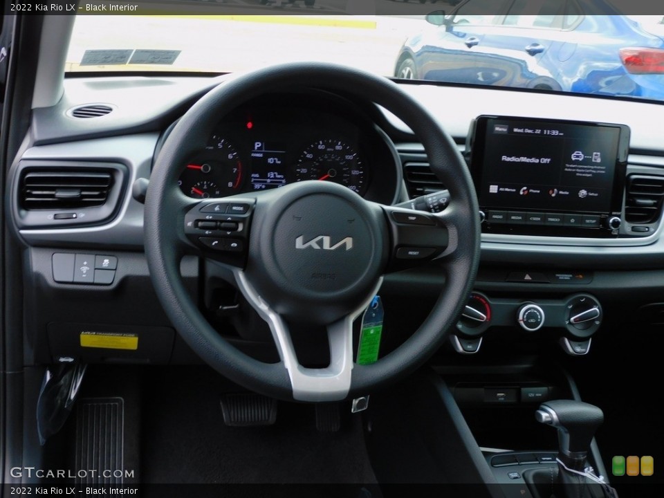 Black Interior Steering Wheel for the 2022 Kia Rio LX #143453631