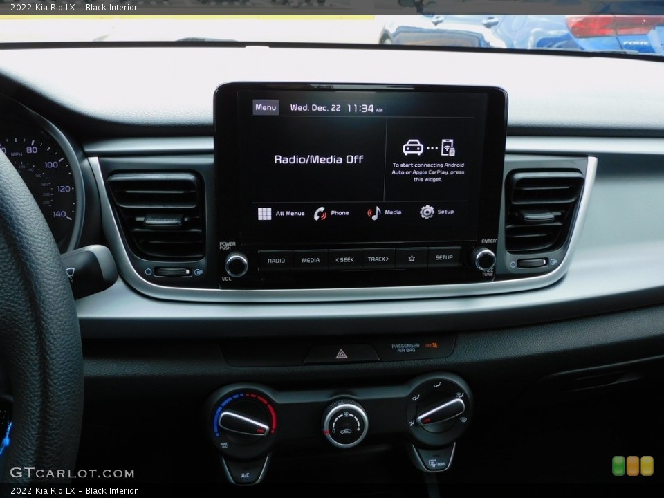 Black Interior Controls for the 2022 Kia Rio LX #143453676
