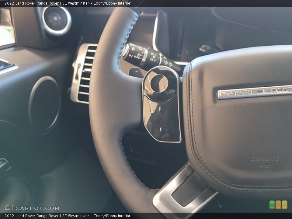 Ebony/Ebony Interior Steering Wheel for the 2022 Land Rover Range Rover HSE Westminster #143453721