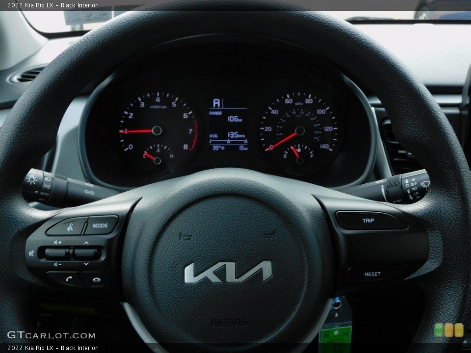 Black Interior Steering Wheel for the 2022 Kia Rio LX #143453769