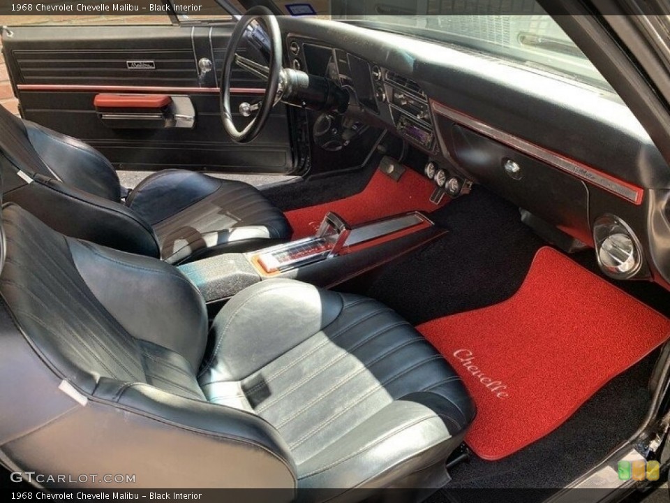 Black Interior Front Seat for the 1968 Chevrolet Chevelle Malibu #143458602