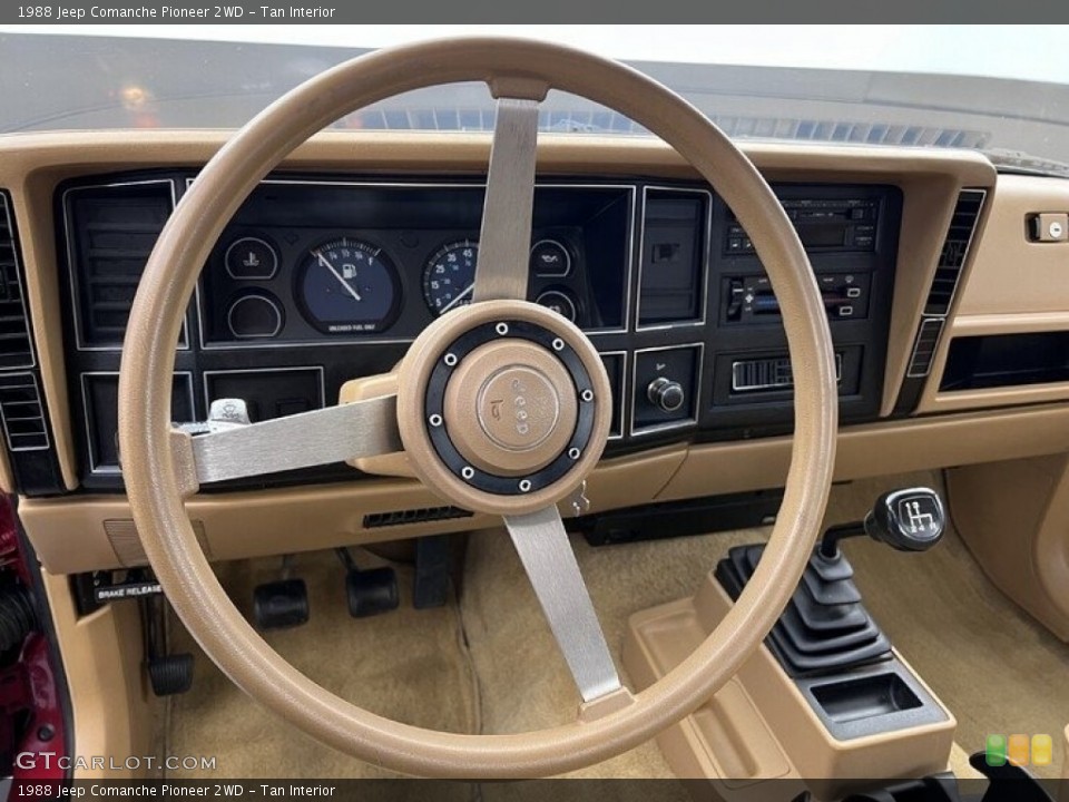 Tan Interior Steering Wheel for the 1988 Jeep Comanche Pioneer 2WD #143458950