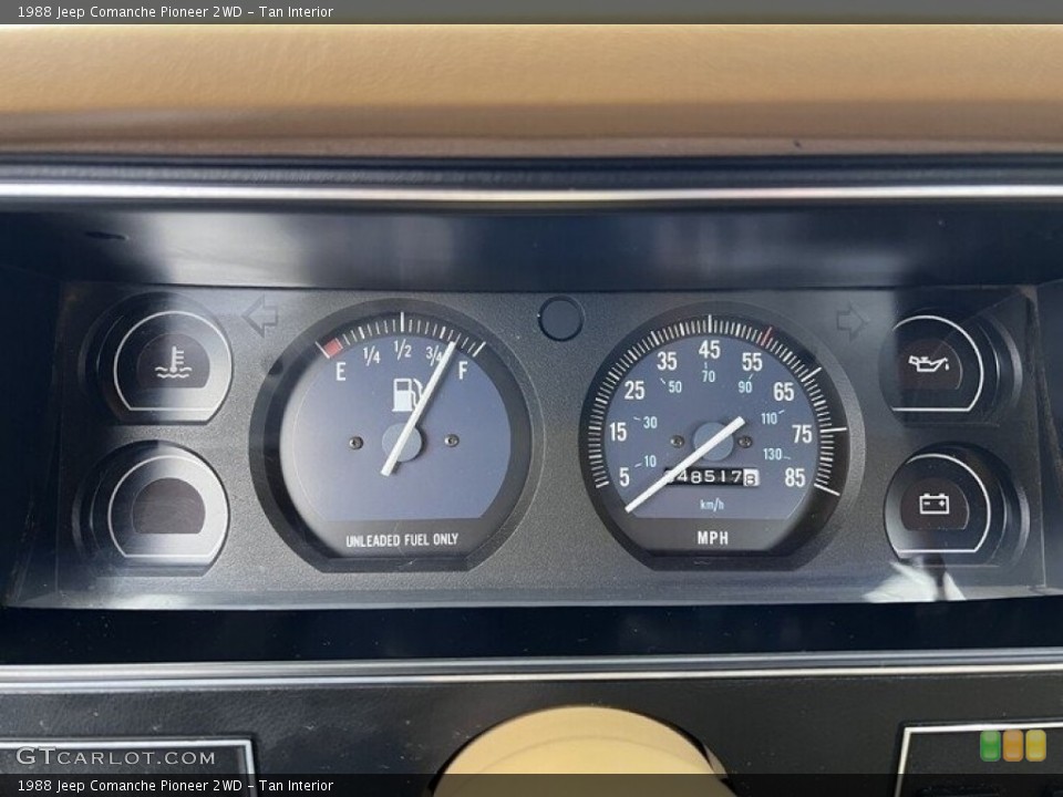 Tan Interior Gauges for the 1988 Jeep Comanche Pioneer 2WD #143458959