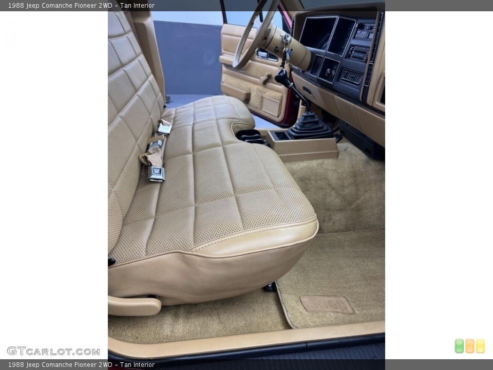 Tan Interior Front Seat for the 1988 Jeep Comanche Pioneer 2WD #143459178