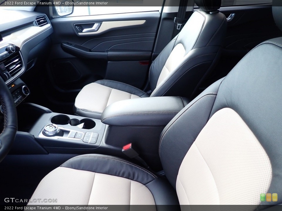Ebony/Sandstone Interior Front Seat for the 2022 Ford Escape Titanium 4WD #143463383